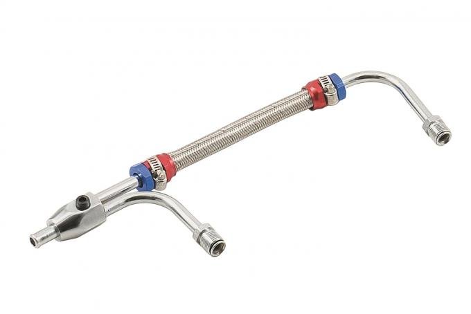 Mr. Gasket Adjustable Fuel Line with Red and Blue Hose Ends 1556G