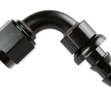 Mr. Gasket -12 an 90 Degree Push-on Hose Ends, Black 209012-BL