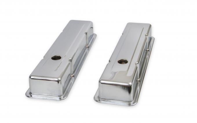 Mr. Gasket Chrome Valve Covers, Dual Cap Holes 9800
