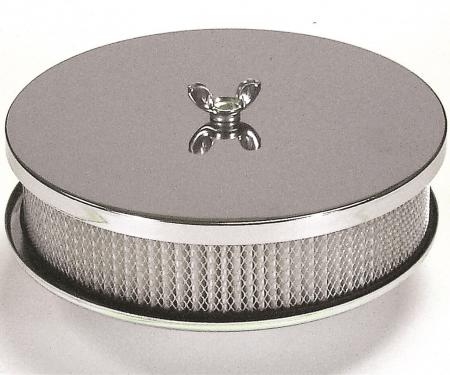Mr. Gasket Air Cleaner, 6-1/2 Inch X 2 Inch, Chrome 1491