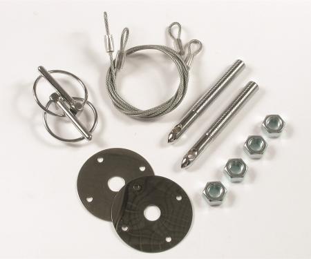 Mr. Gasket Hood or Deck Pin Kit, Competition with Lanyards 1617