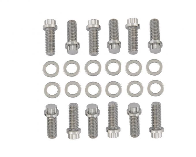 Mr. Gasket Intake Manifold Bolt Set, Chrome, 12-Point 5003