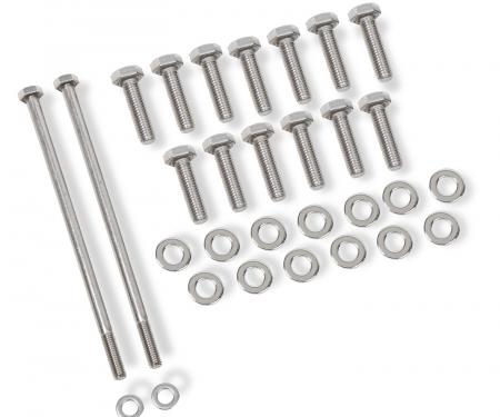 Mr. Gasket Oil Pan Bolt Set, Polished Stainless Steel 60851G