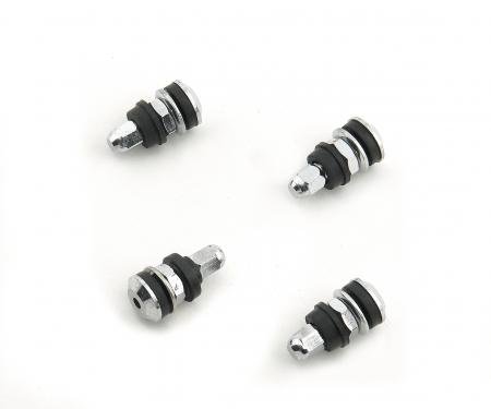 Mr. Gasket Chrome Tire Valve Stems, Shorty with Screw-on Mounting 1957MRG