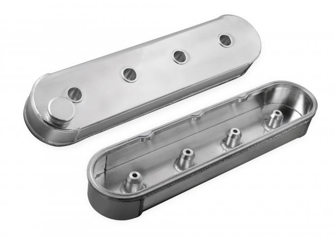 Mr. Gasket Fabricated Aluminum Valve Covers without Coil Stands, Silver 6825G