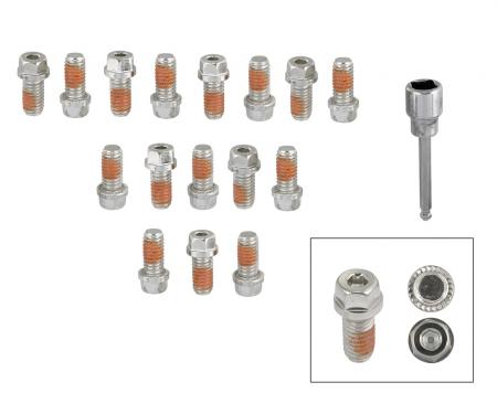 Mr. Gasket Headlock Locking Header Bolts, 3/8-16 X 3/4 Inch, Set of 16 2231G