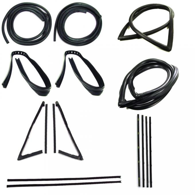 Precision Complete Weatherstrip Seal Kit - Models With Weatherstrip Trim Groove, Small Rear Window and Chrome Beltlines CWK 1115 67
