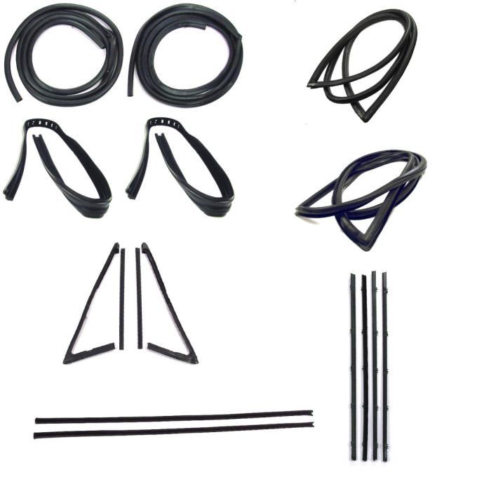 Precision Complete Weatherstrip Seal Kit - Models Without Weatherstrip Trim Groove, Large Rear Window and Black Beltlines CWK 1111 67