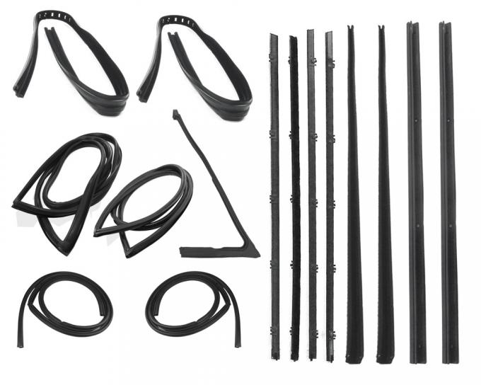 Precision Complete Weatherstrip Seal Kit - Models With Weatherstrip Trim Groove and Black Beltlines, Push-On Door Seals CWK 1110 71 PDS