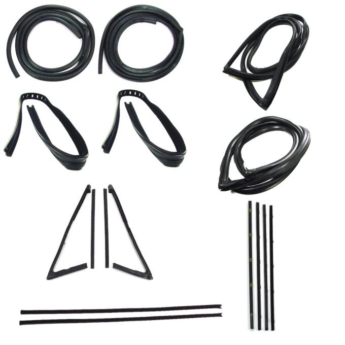 Precision Complete Weatherstrip Seal Kit - Models With Weatherstrip Trim Groove, Large Rear Window and Chrome Beltlines CWK 1112 67