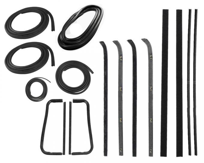 Precision Complete Weatherstrip Seal Kit - Models With Out Weatherstrip Trim Groove And Metal Framed Door Glass, Push-On Door Seals CWK 1111 60 PDS