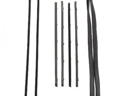 Precision Beltline Molding and Glass Run Channel Kit, Left and Right Hand, 8 Piece Kit, All Black WFK 1111 67 A