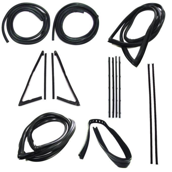 Precision Complete Weatherstrip Seal Kit - Models With Weatherstrip Trim Groove, Large Rear Window and Black Beltlines CWK 1110 67