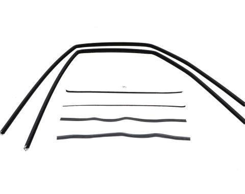 AMD Front Door Window Channel Seal Kit, Felts/Channels, 6pcs, 47-50 Chevy GMC Pickup Suburban X582-4047-6S