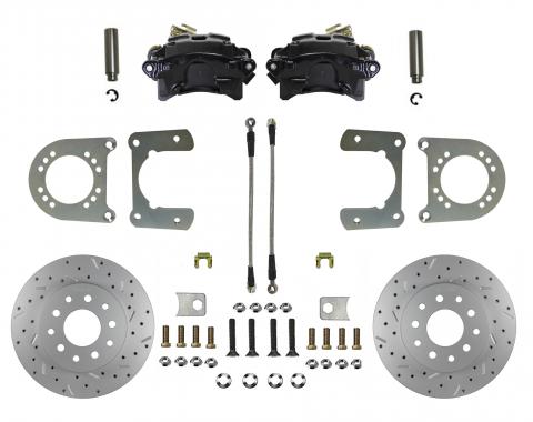 Leed Brakes Rear Disc Brake Kit with Drilled Rotors and Black Powder Coated Calipers BRC6002X