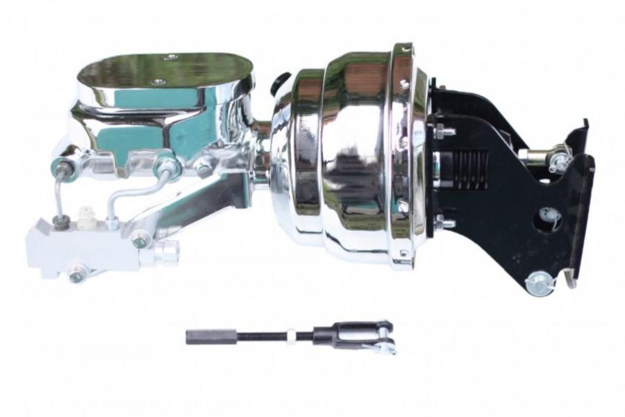 Leed Brakes 7 Inch Dual Power Booster, 1-1/8 Inch Bore Flat Top Master Disc/drum (Chrome) 2L6B2 | Camaro Depot
