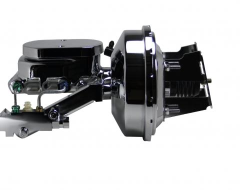Leed Brakes 9 inch power booster, 1-1/8 inch bore flat top master disc/disc (Chrome) 4F6B4
