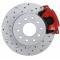 Leed Brakes Rear Disc Brake Kit with Drilled Rotors and Red Powder Coated Calipers RRC1007X