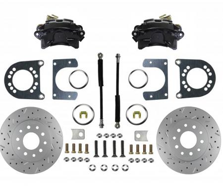 Leed Brakes Rear Disc Brake Kit with Drilled Rotors and Black Powder Coated Calipers BRC1007X