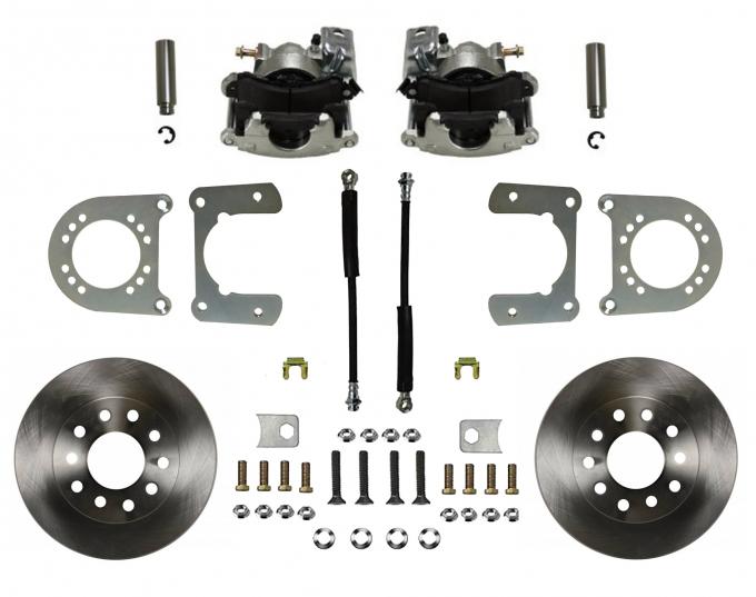 Leed Brakes Rear Disc Brake Kit with Plain Rotors and Zinc Plated Calipers RC6002