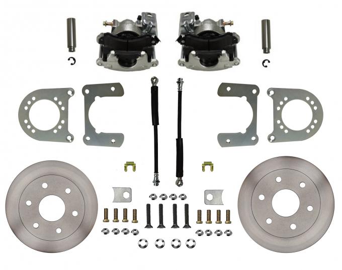 Leed Brakes Rear Disc Brake Kit with Plain Rotors and Zinc Plated Calipers RC6001