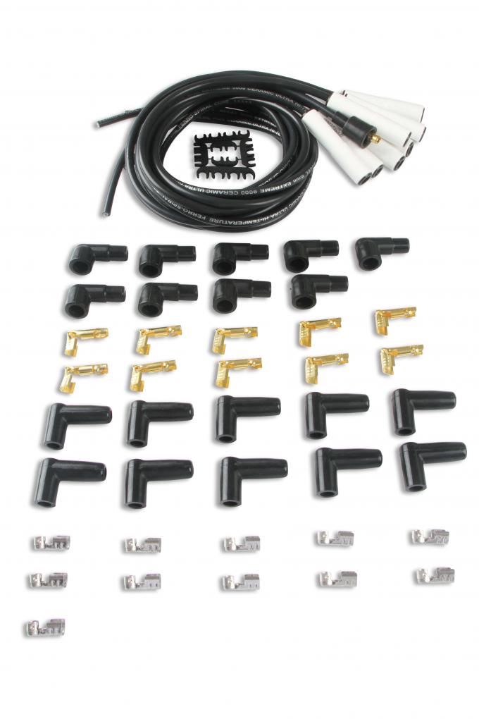 Accel Spark Plug Wire Set, Universal, 180 Deg White Ceramic Boots 9000C