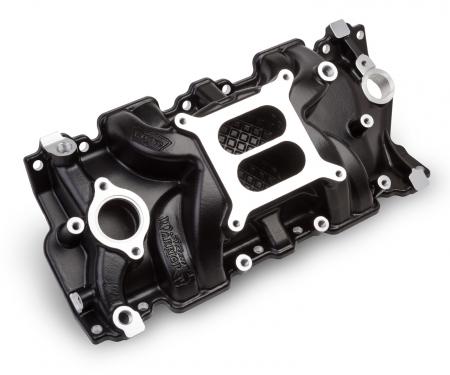 Weiand Street Warrior Intake, Chevy Small Block V8, Black Ceramic 8120BK