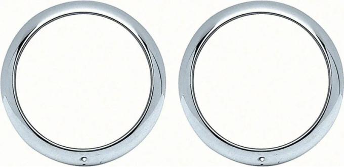 AMD Headlamp Bezels, Stainless, Pair, 47-55 Chevy GMC Truck K-CX1224