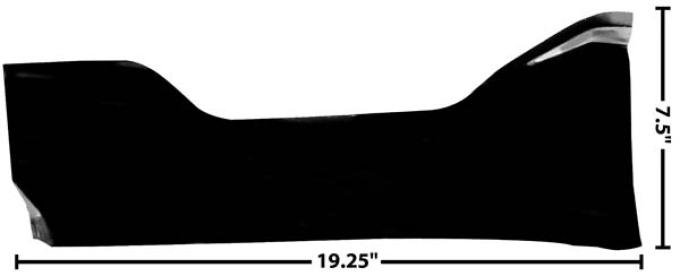 Dynacorn 55-59 Cowl Inner Kick Plate LH 1102BY