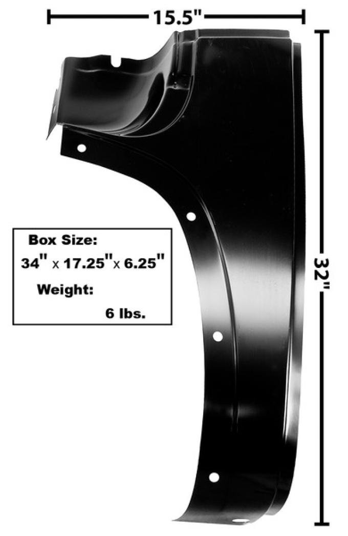 Dynacorn 47-54 Cowl Outer Lower Panel LH 1106DA