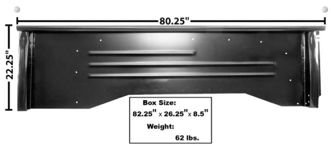 Dynacorn 60-66 Bedside Panel LH Shortbed Stepside 1160Q