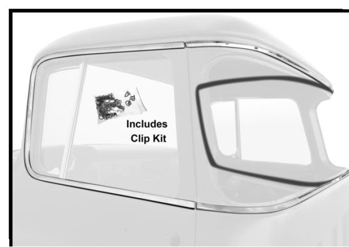 Dynacorn 55-59 Rear Window Moulding 6pc / Set Large Window M1277