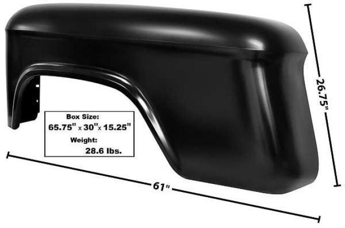 Dynacorn Rear Stepside Fender LH 55-66 Chevy / GMC 1097D