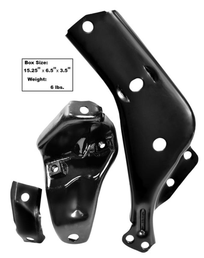 Dynacorn Front Bumper Bracket 64 RH 3 Pc / Set 1700M