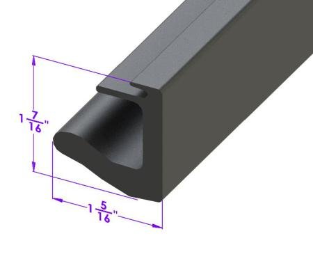 Metro Moulded Parts 1955-1956 Cadillac / Ford / Pontiac / Chevrolet / Oldsmobile / Buick Roof Rail Seals Two 6' Pieces. No Steel Insert. May Fit Some Models Pair LP 110-B