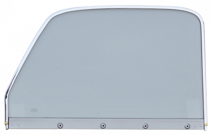 Key Parts '47-'50 Window Glass (Clear), w/Chrome Trim, Driver's Side 0846-911