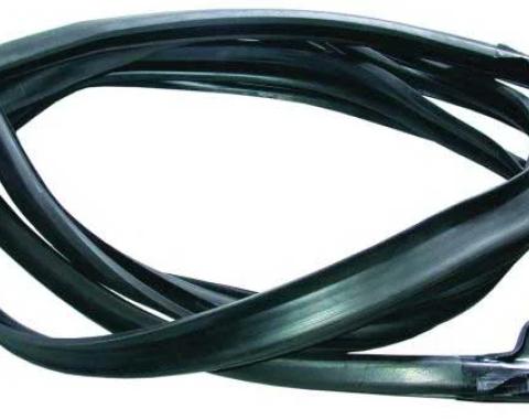 AMD Back Glass Window Gasket Seal w/ Chrome Lockstrip, 55-66 Chevy GMC Truck (Large Rear Window) G-WKT5561LC
