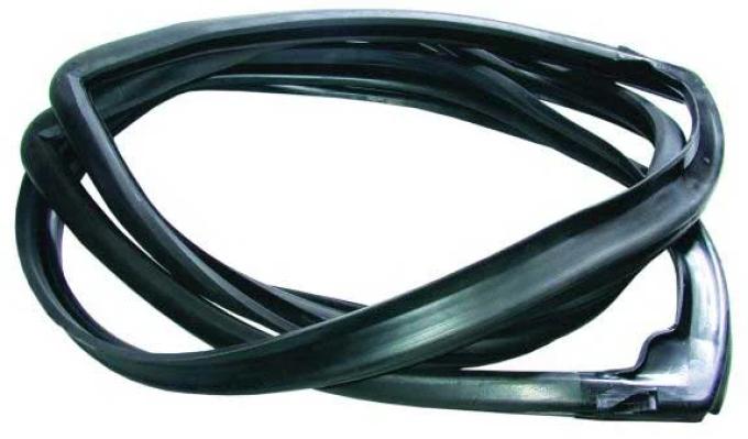AMD Back Glass Gasket Seal w/ Black Lockstrip, 47-66 Chevy GMC C/K Truck (Small Back Glass) G-WKT4266SGM