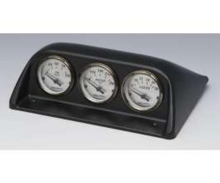 Chevy Gauge Pod Kit, With Aluminum Face Gauges & Black Needles, 1957