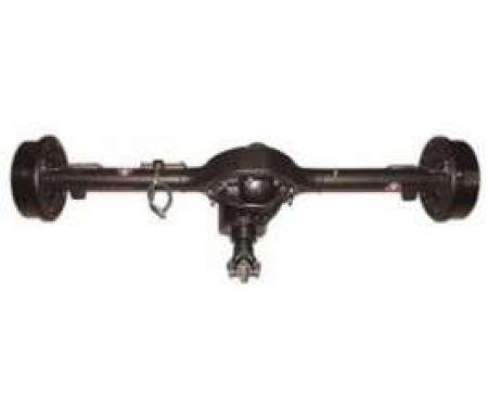 Chevy Rear End, 9, Complete, With 11 Drum Brakes & Stainless Steel Brake Lines, Semi-Gloss Black Powder Coated, 1955-1957