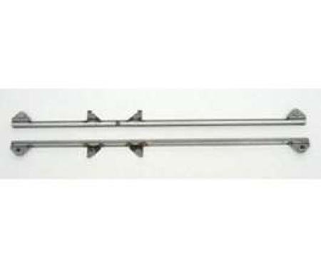 Chevy Quarter Window Lower Metal Channels, 2-Door Sedan 1955-1957