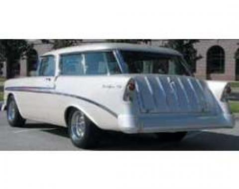 Chevy Rear Curved Quarter Glass, Left, Tinted, Nomad, 1955-1957
