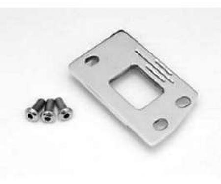 Chevy Hood Latch Plate, Extra Clearance, Polished Billet Aluminum, 1955-1957