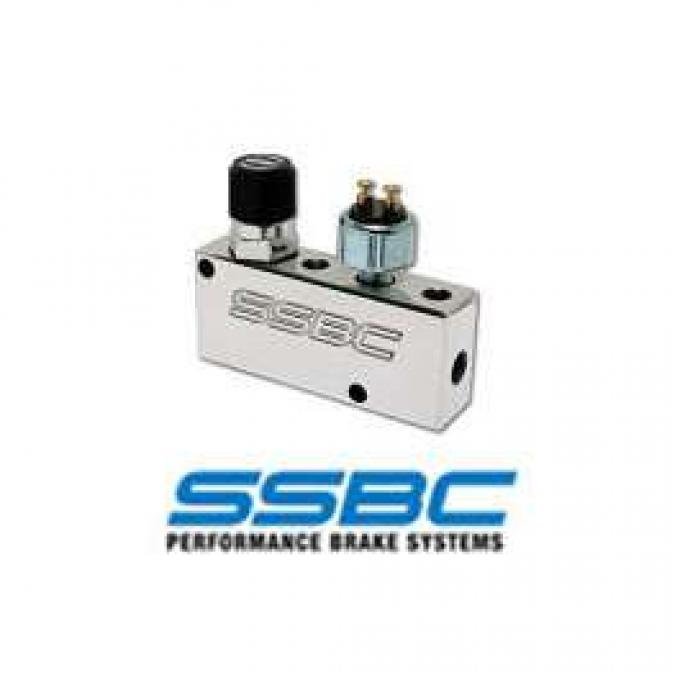 Proportioning Valve, SSBC, Adjustable, Brake Light Switch, Polished