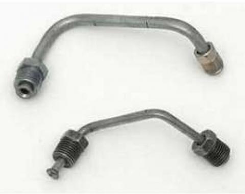 Chevy Brake Lines, Prebent, Front, Stainless Steel, Use With Non Power Brakes & GM Style Proportioning Valve, 1955-1957