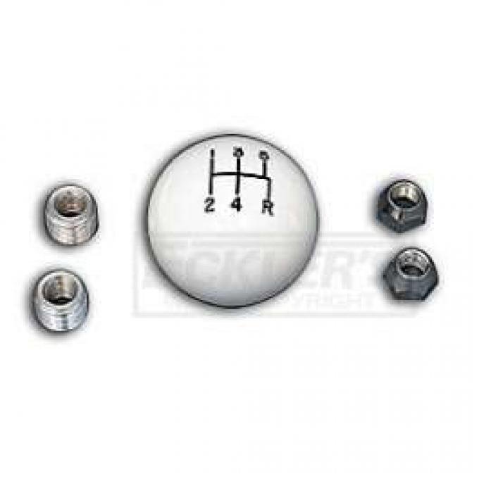 Chevy Shifter Ball, Tremec 5-Speed, White, 1955-1957
