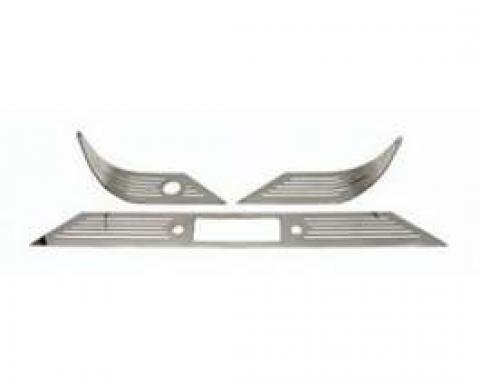 Chevy Dash Trim Set, Billet Aluminum, 1955-1956