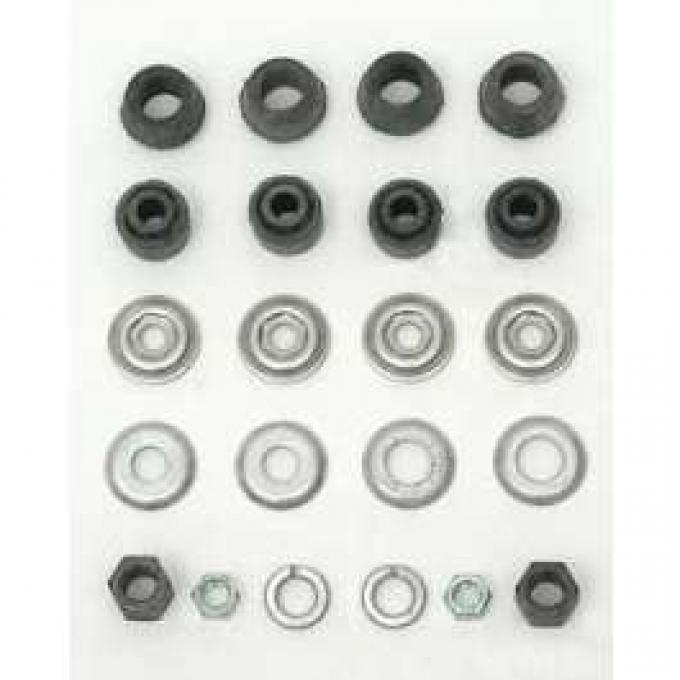 Chevy Rear Shock Washer & Bushing Kit, 1955-1957