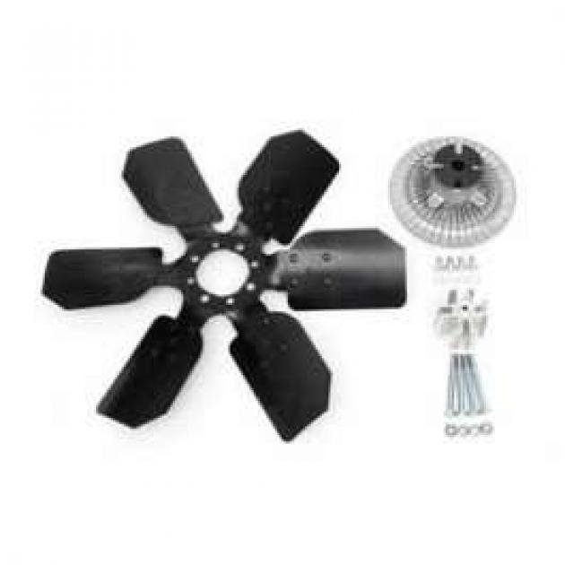 Chevy Clutch Fan Kit, Reverse Rotation, Short Water Pump, 1955-1957 ...