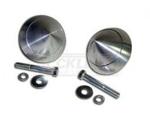 Chevy Bumper Tips, Aluminum, 1957